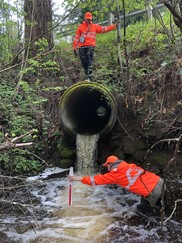 Measuring a culvert