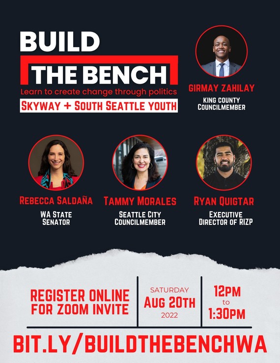 Build the Bench flyer for South Seattle and Skyway Youth