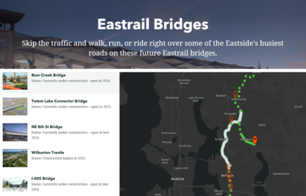 Preview image of a storymap about Eastrail bridges.