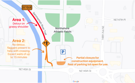 Sammamish River Trail Repaving Map