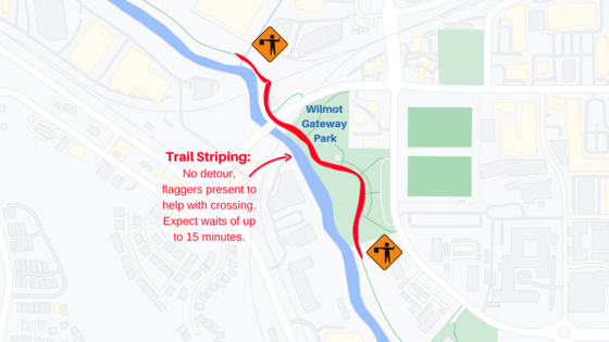 Trail striping map