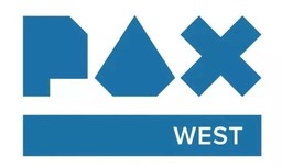 simple blue PAX West logo on white background