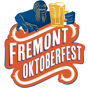 Logo for Fremont Oktoberfest with image of Fremont troll