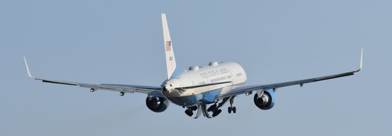 Air Force 2 flying out
