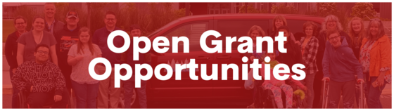 Open grant opportunities header