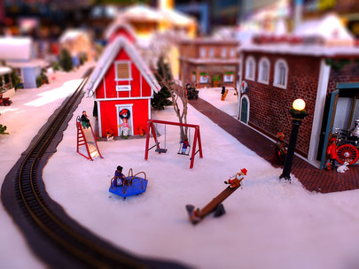 Toy Christmas town 