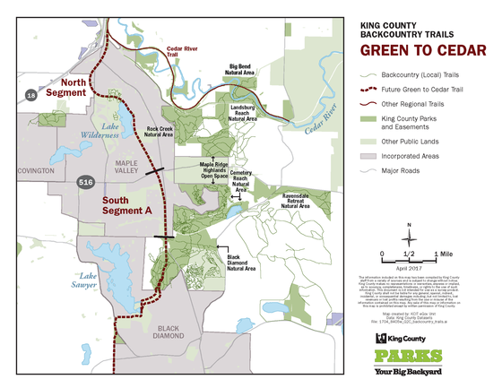 Green to Cedar River Trail map