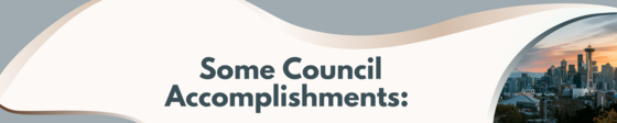 Some Council Accomplishments