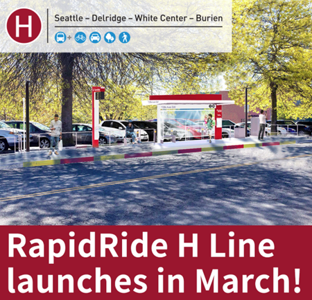 RapidRide H Line launches in March!