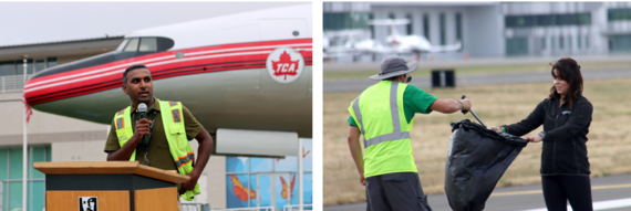 Sam Priest at left and FOD removal