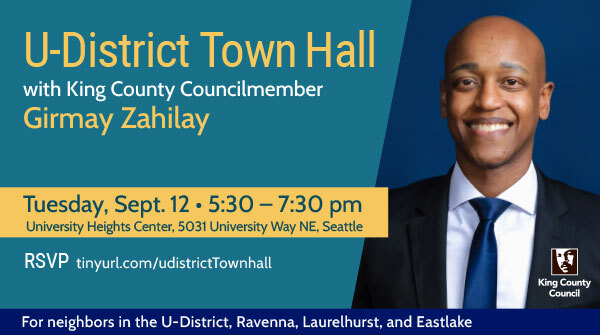 U-District Town Hall flyer
