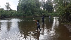 Salmon fishing on the Duwamish River