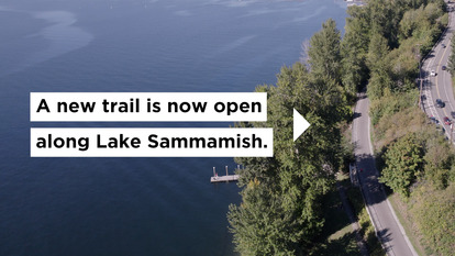 Aerial view of Eastlake Sammamish Trail