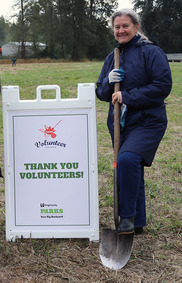 King County Department of Natural Resources and Parks Director Christie True at a volunteer event.