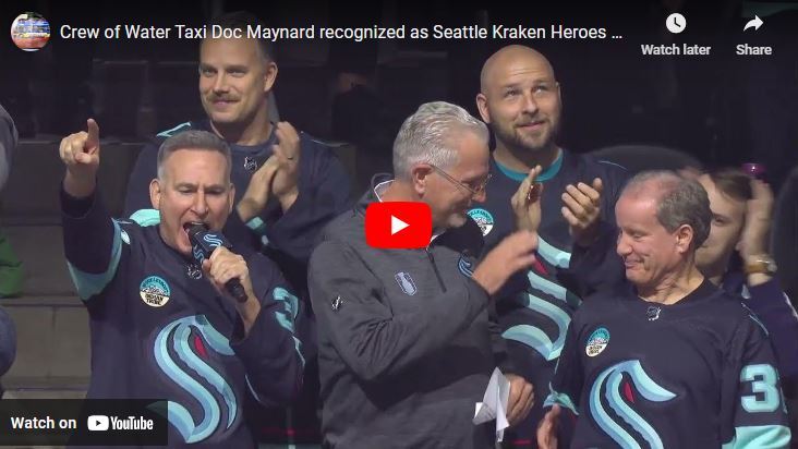 screenshot of a Youtube video of the Water Taxi crew being recognized. linked to video