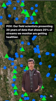 Map with nathan fielder showing that streams are getting healthier.