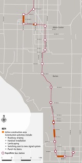 RapidRide H Line Construction Map