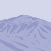illustration of a blue mountain