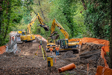 Construction at a King County Park