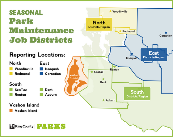 Seasonal parks positions regional map