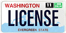 Washington license plate