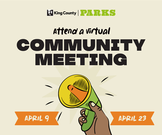 King County Park Virtual Community Meeting Flyer