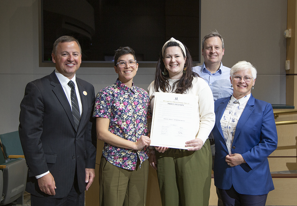 Councilmembers present Sexual Assault Awareness Month proclamation to service providers