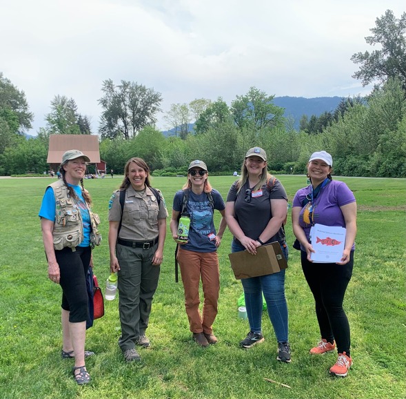 Volunteers at Kokanee Education Day