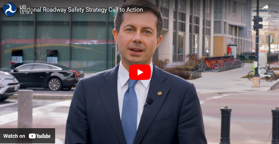 Screenshot from a video about the National Roadway Safety Strategy video
