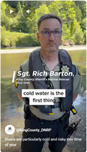 Sgt. Rich Barton speaking about river safety