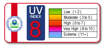 UV index 8