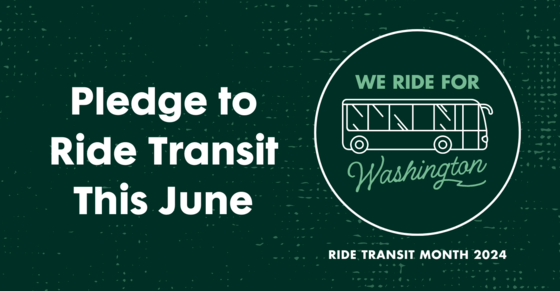 Ride Transit Month pledge graphic