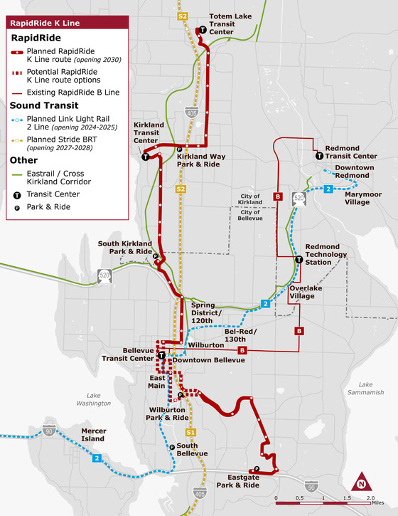 Map of the future K Line route