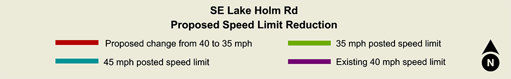 Proposed speed limit change legend