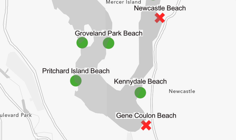 Beach closures