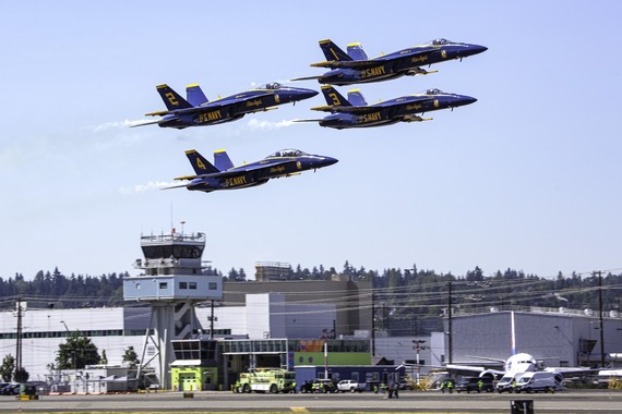 Blue Angels above FAA tower 2024