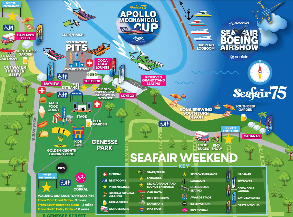 image of Seafair weekend map