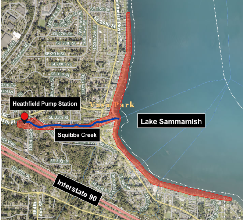 map of affected area