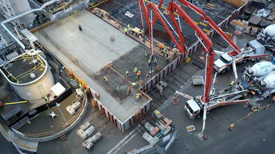 An aerial shot of the new back-up battery facility