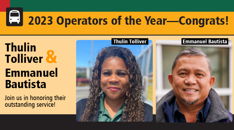 "2023 Operators of the Year - Congrats! and image of Thulin Tooliver & Emmanuel Bautista 