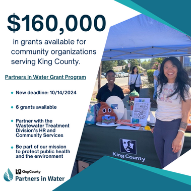 Partner with King County WTD to be part of our mission to protect public health and the environment 