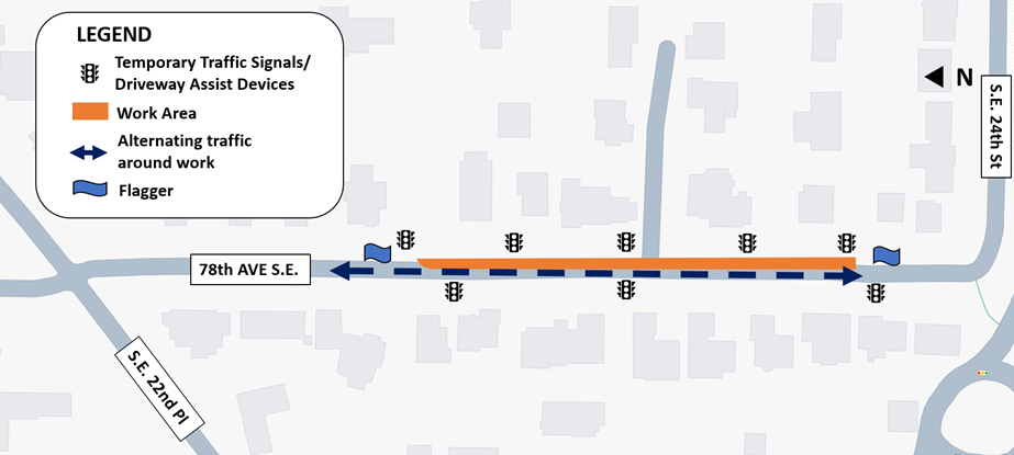 construction happening on 78th Ave S.E.