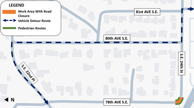 construction happening on 78th Ave S.E.