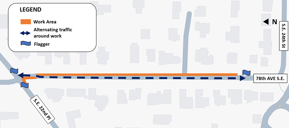 Construction happening on 78th Ave S.E.