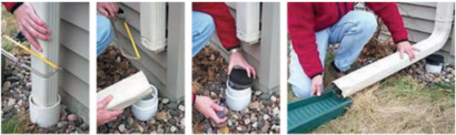 Steps to disconnect a downspout