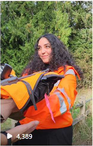 King County Flood Patrol team member wearing an orange safety jacket says, “it is time.” 