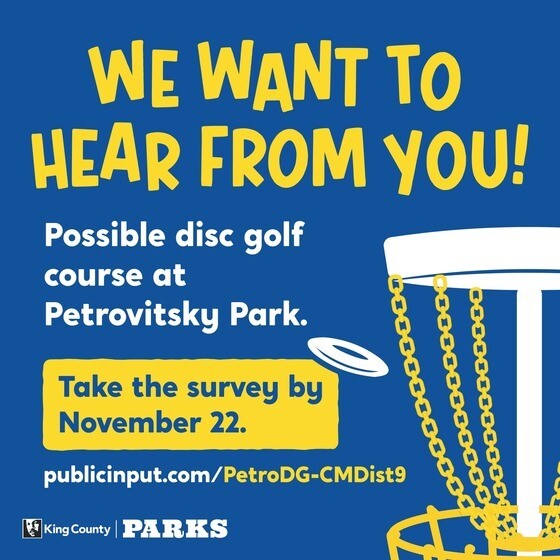 King County Parks potential disc golf course in Fairwood