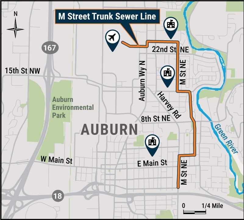 M Street Trunk Rehabilitation map