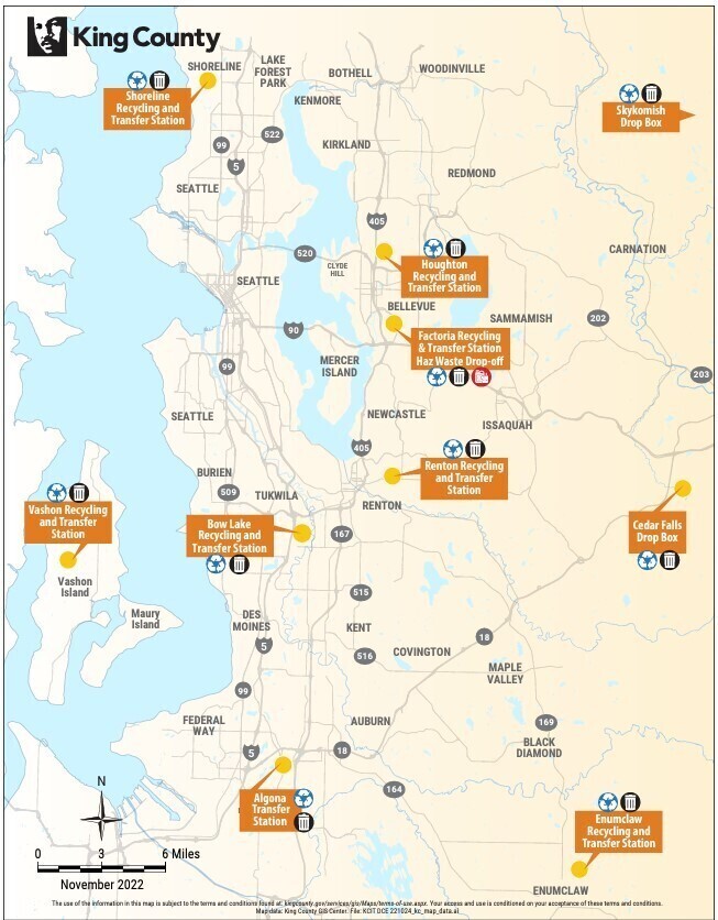 Map of solid waste dump sites