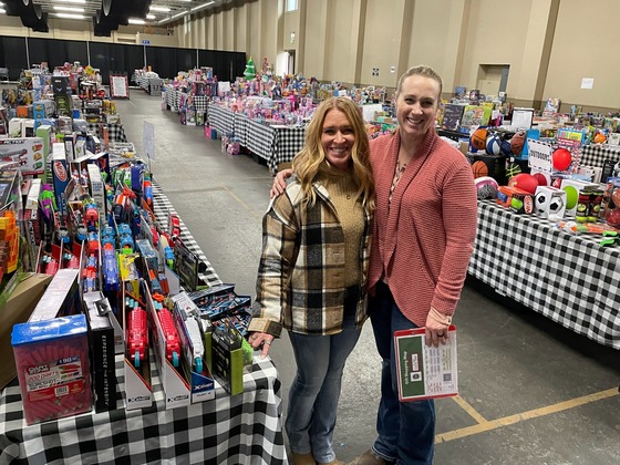 Rene Popke of the Enumclaw Expo Center and Maryn 